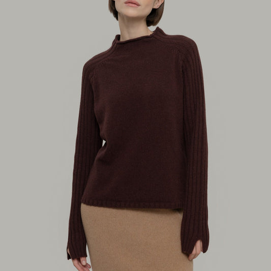 Loretta Cashmere Sweater - Coffee Brown