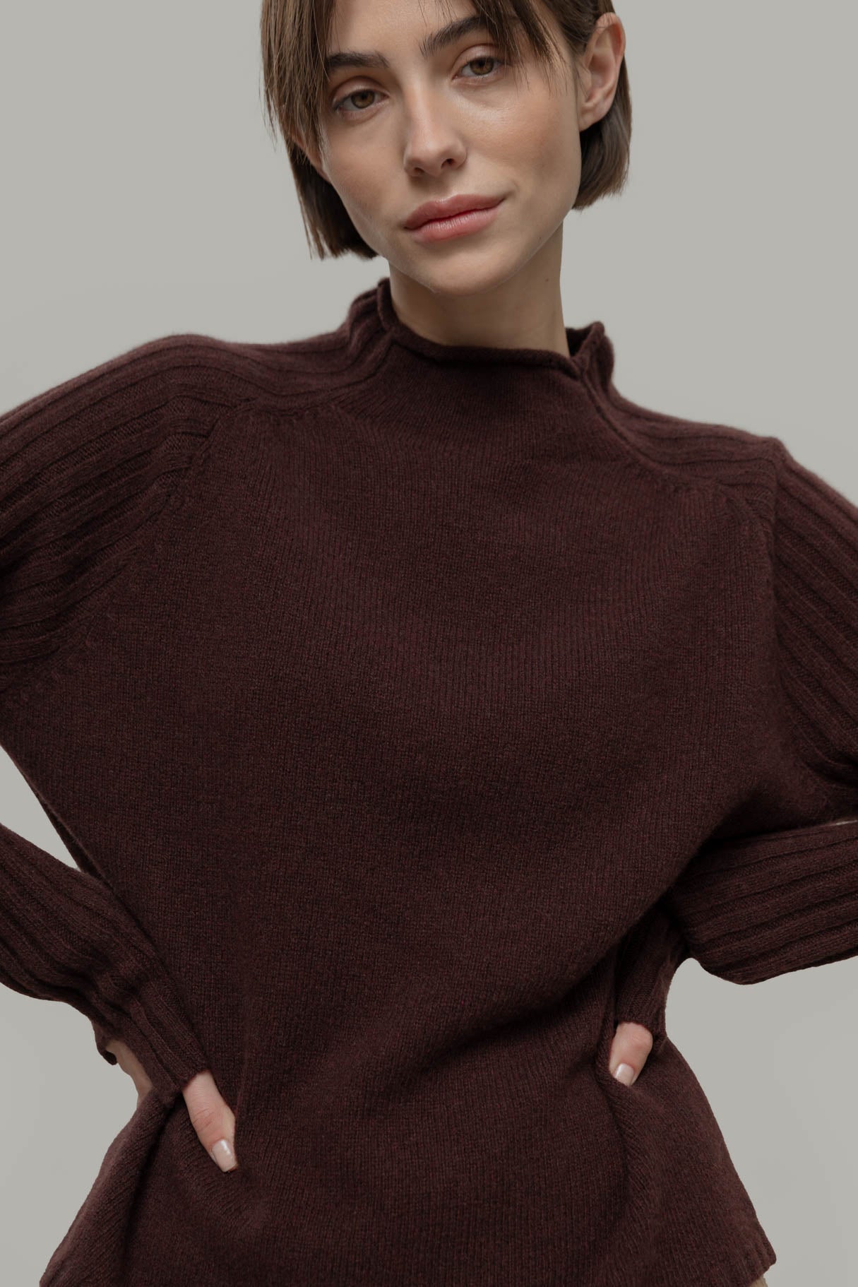 Loretta Cashmere Sweater - Coffee Brown