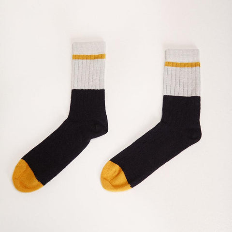 Andes Wool Socks - Bicolor Black