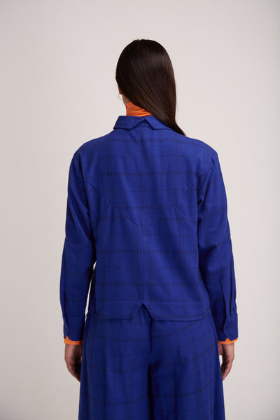 Astan Shirt Check - Royal Blue