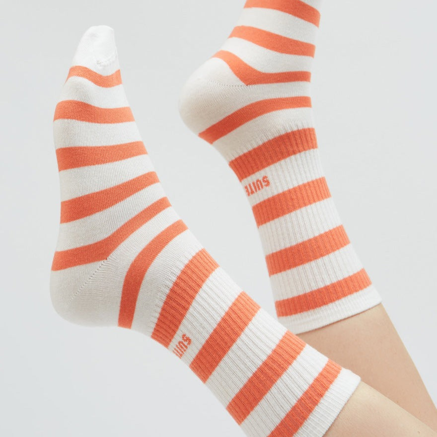 Socks - Mandarin Red Stripe