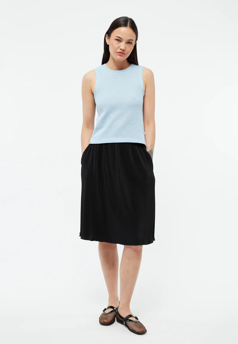 Shirley Linen Top - Ice Water Blue