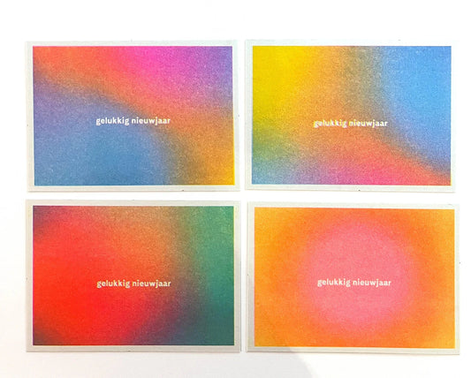 Fluo Greeting Card - Pack of 4