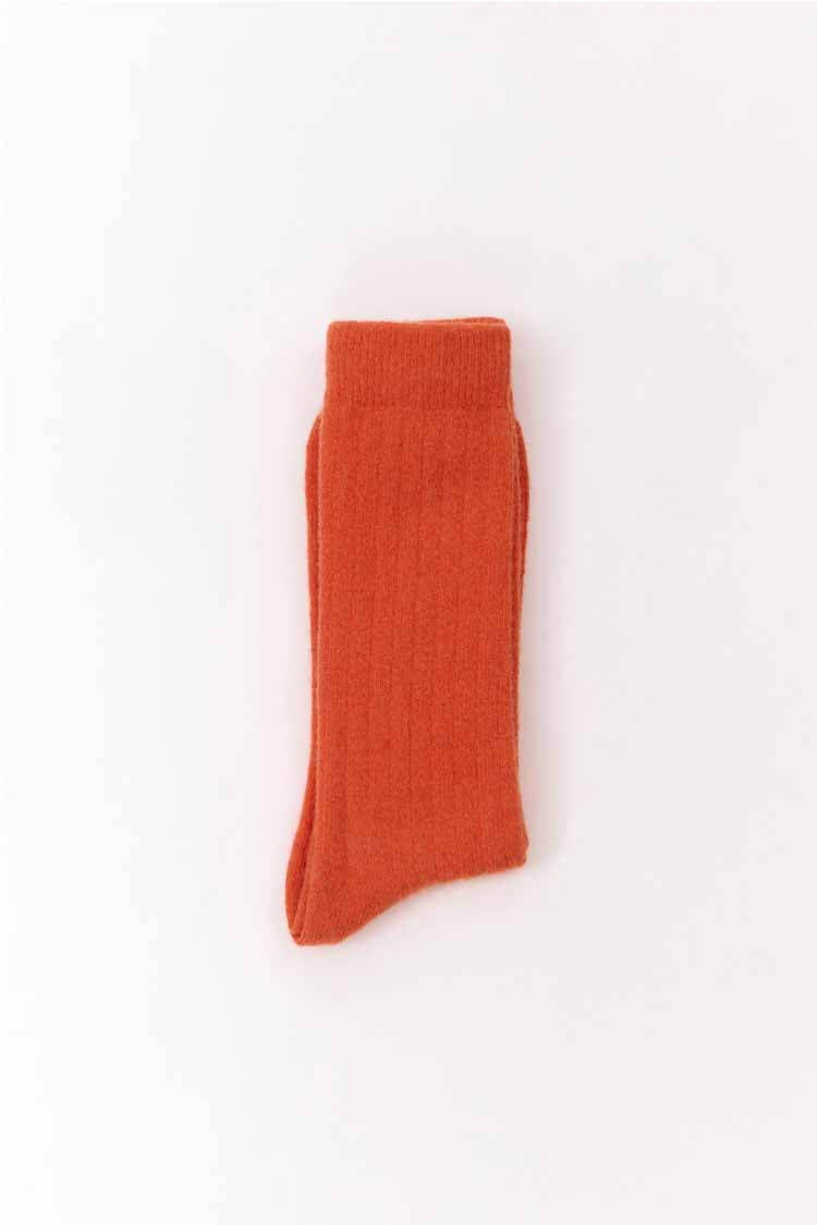 Lisos Wool Socks - Orange