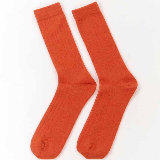 Lisos Wool Socks - Orange