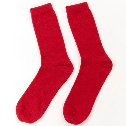 Lisos Wool Socks - Red