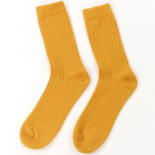 Lisos Wool Socks - Mustard