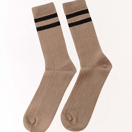 Vintage Wool Socks - Beige