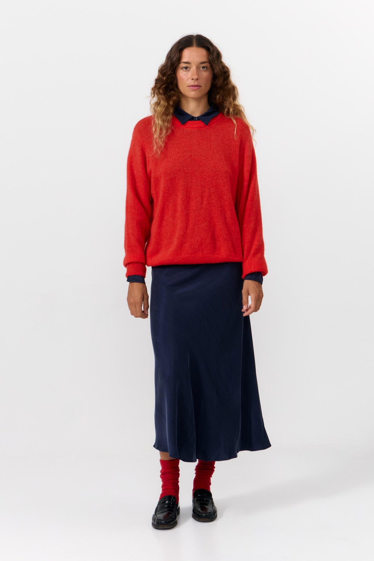 LAST ONE IN S- Babol Alpaca Jumper - Red