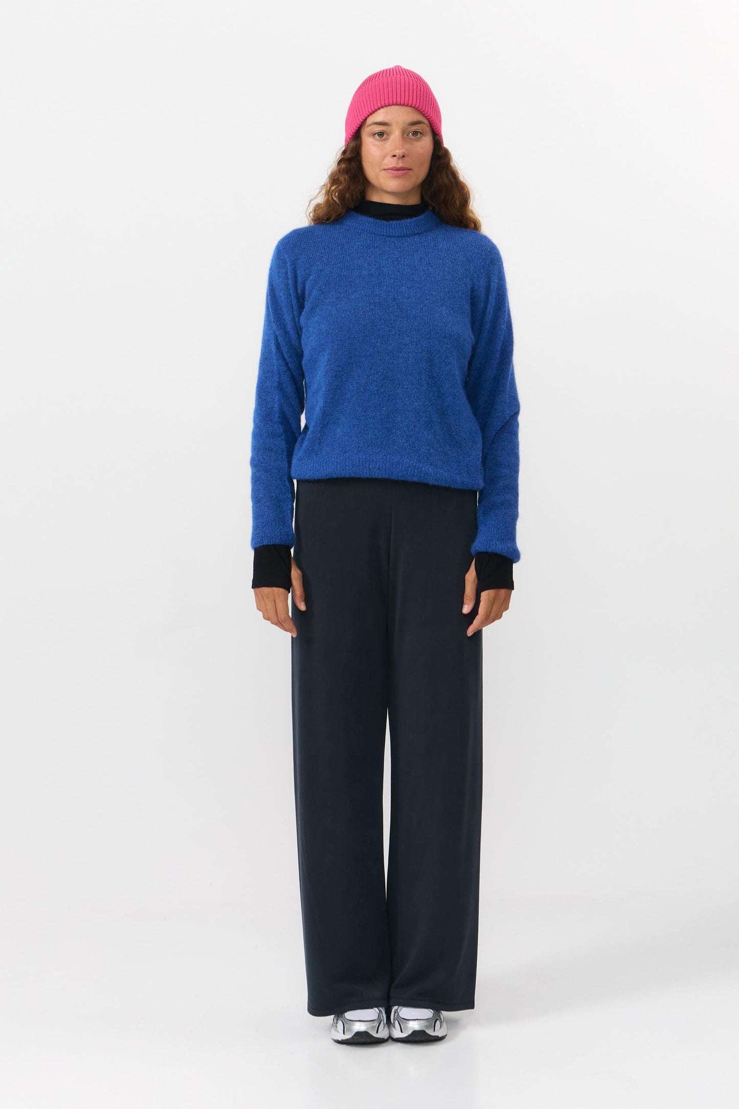 LAST ONE in M - Babol Alpaca Jumper - Blue