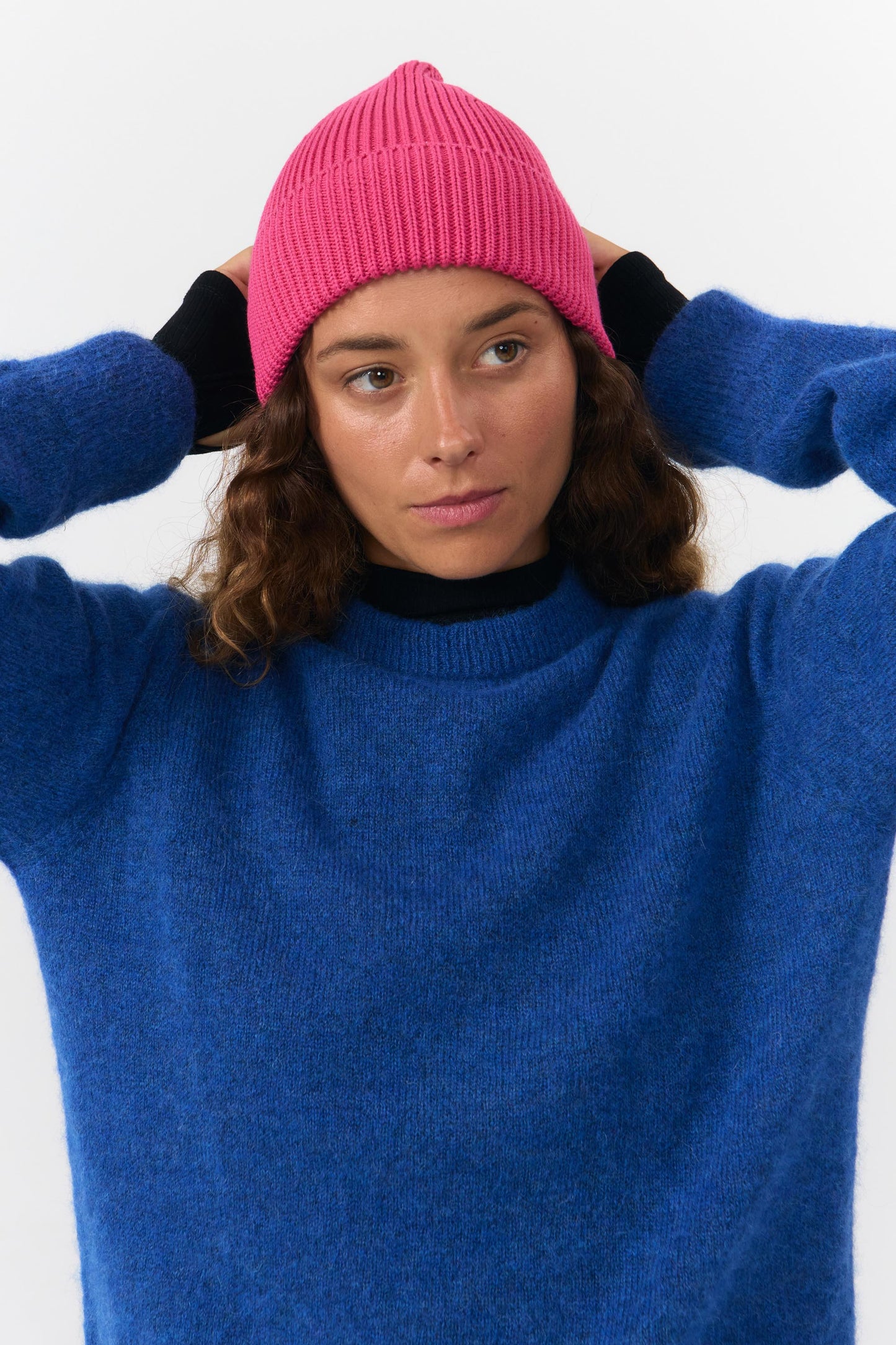 LAST ONE in M - Babol Alpaca Jumper - Blue