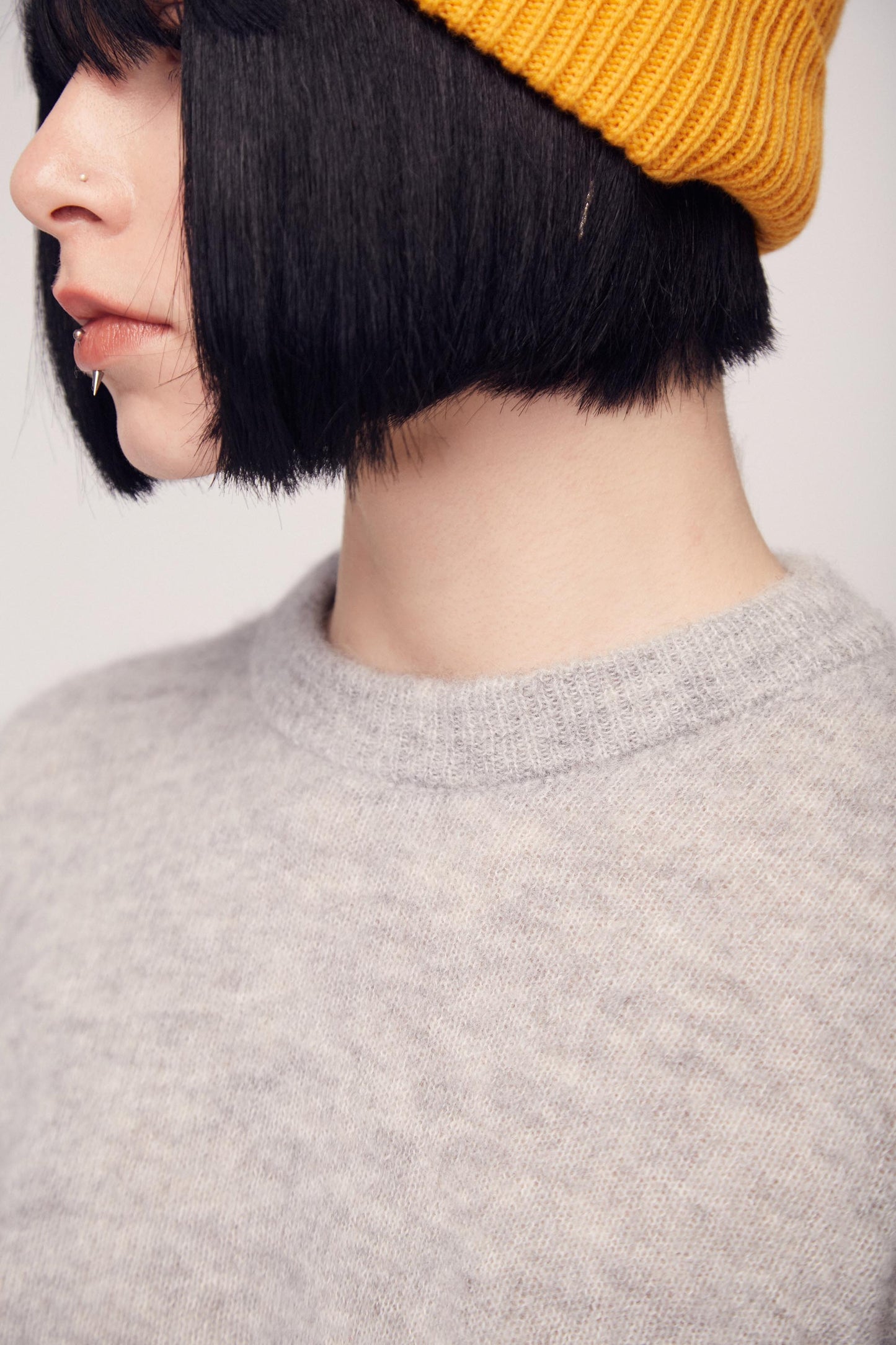 LAST ONE in S - Babol Alpaca Jumper - Light Grey