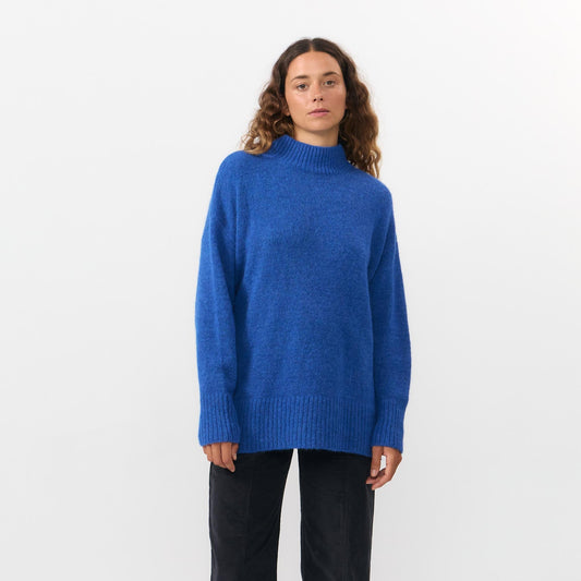 LAST ONE IN S- Nun Alpaca Jumper - Blue