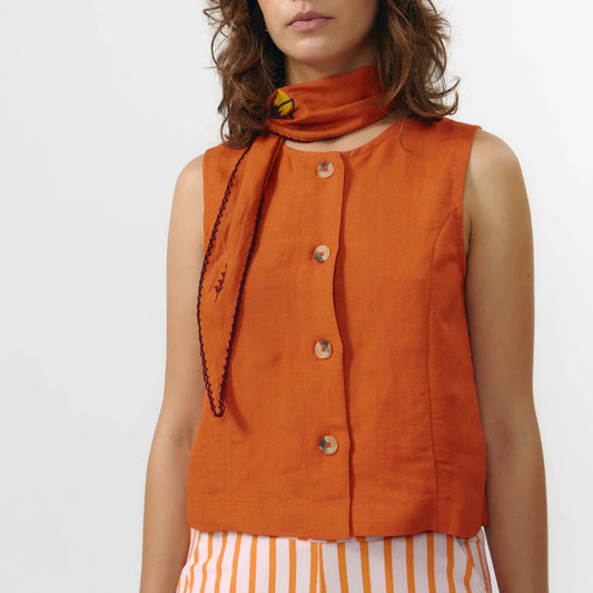 Fuji 2-sided Top - Henna