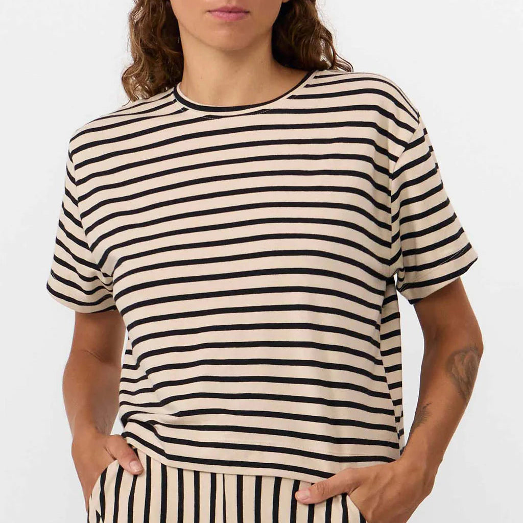 Isquia Top - Stripes Black