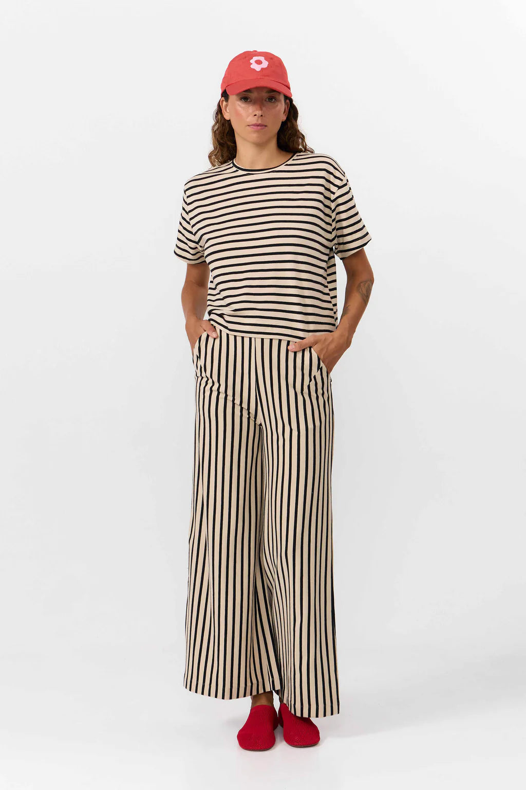 Isquia Top - Stripes Black
