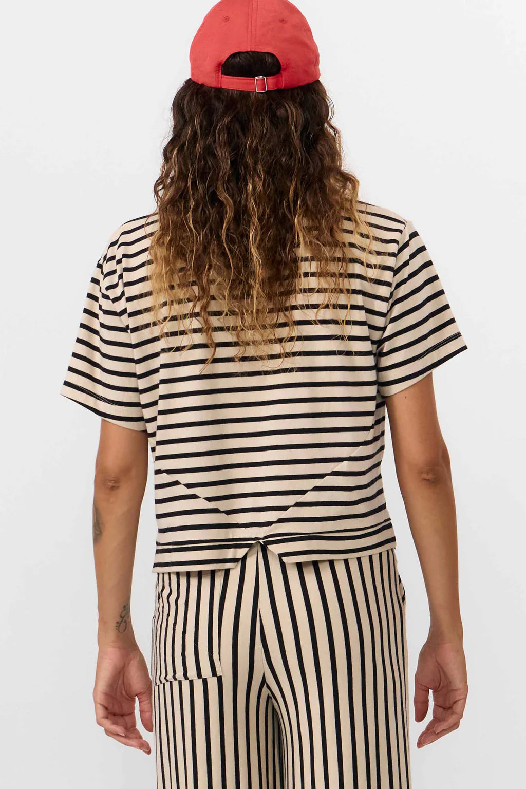 Isquia Top - Stripes Black