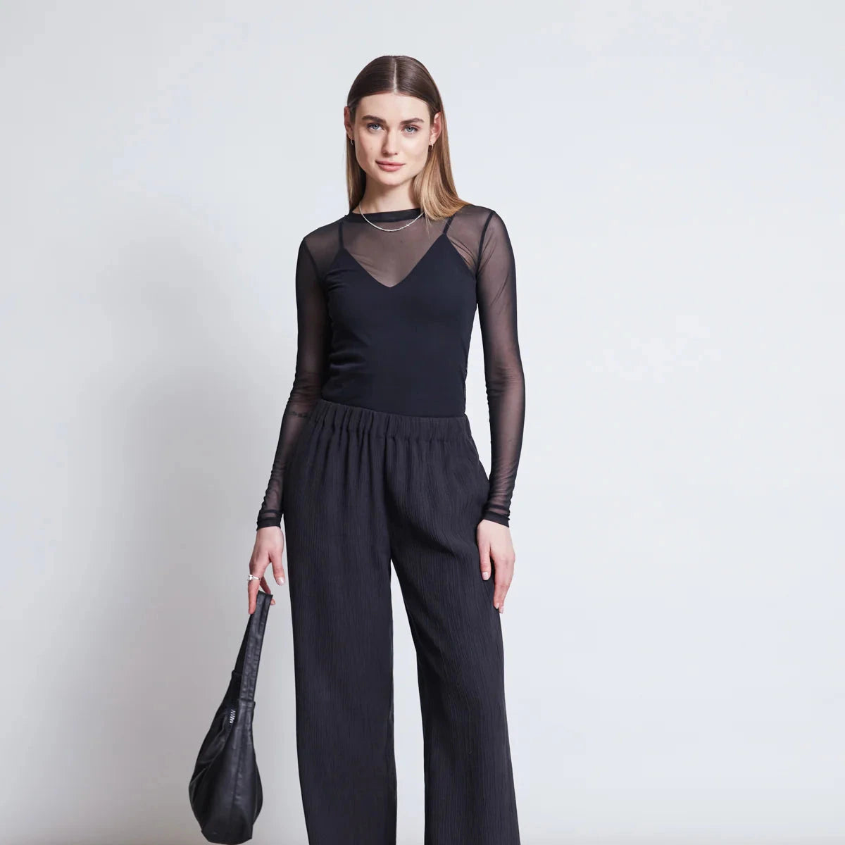 LAST ONE in XS - Dora Mesh Longsleeve - Black