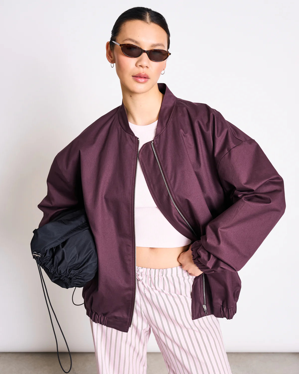 Tanaro Oversized Blouson - Cherry Lacquer