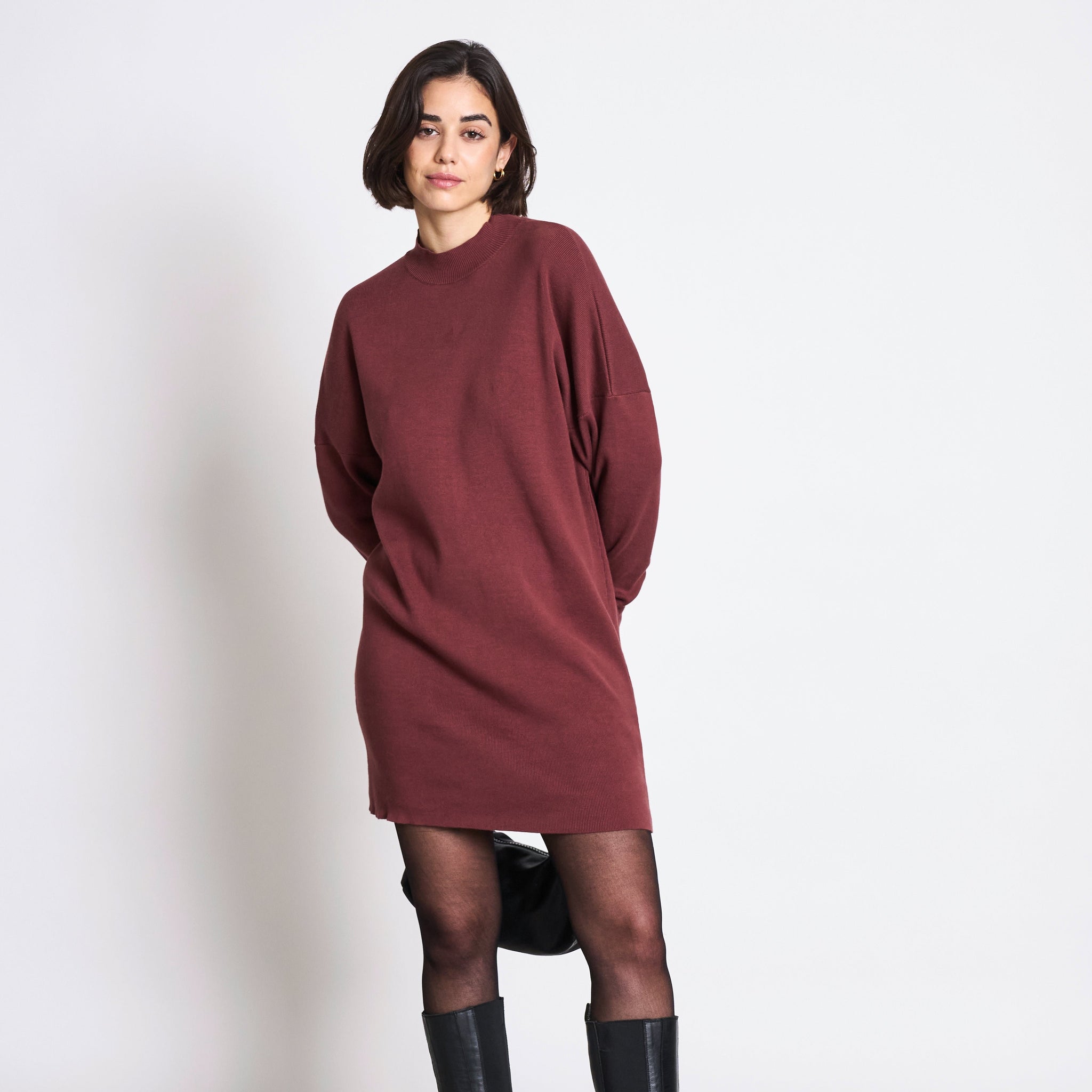 Nuna Knit Dress - Syrah