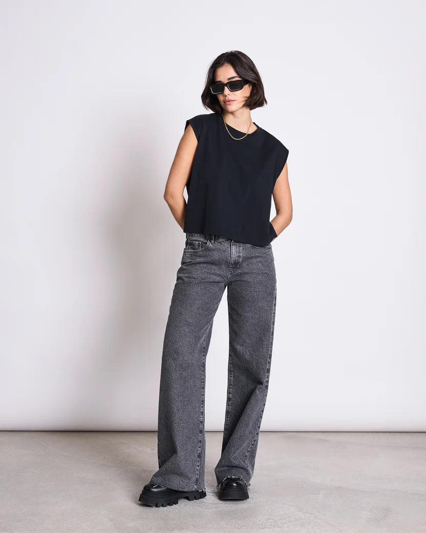 Ovar Boxy Top - Black