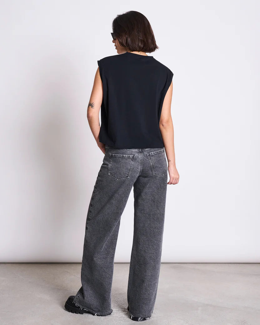 Ovar Boxy Top - Black