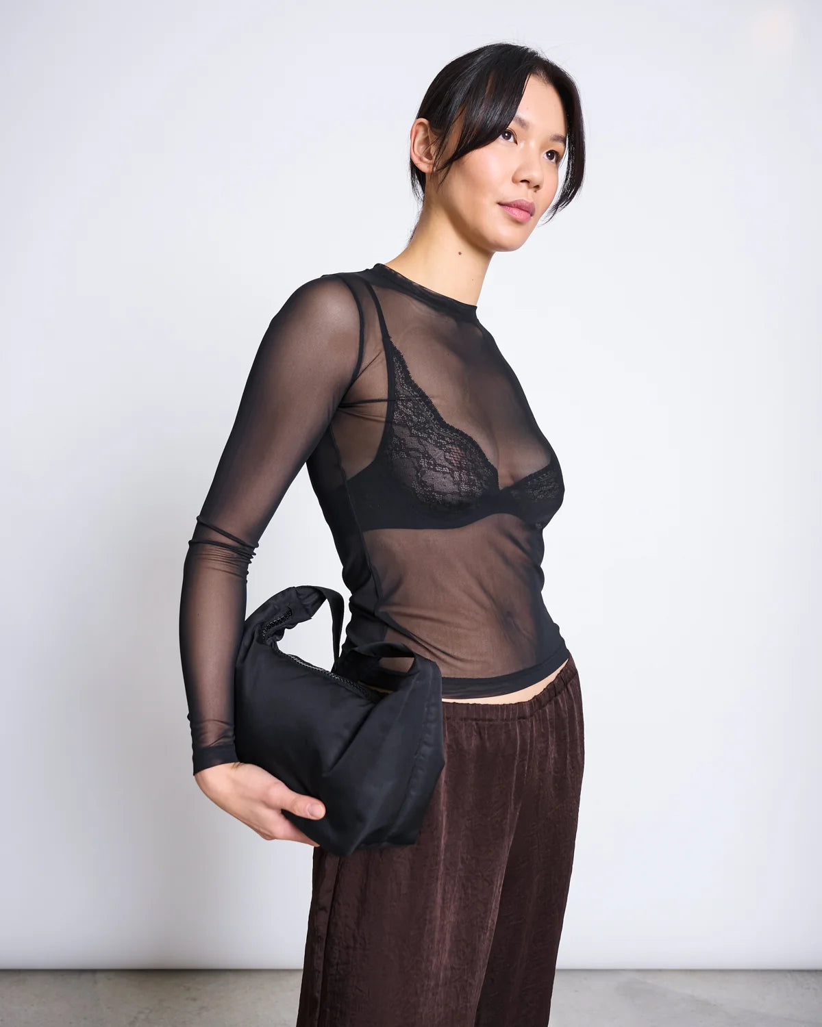 Dora Mesh Longsleeve - Black