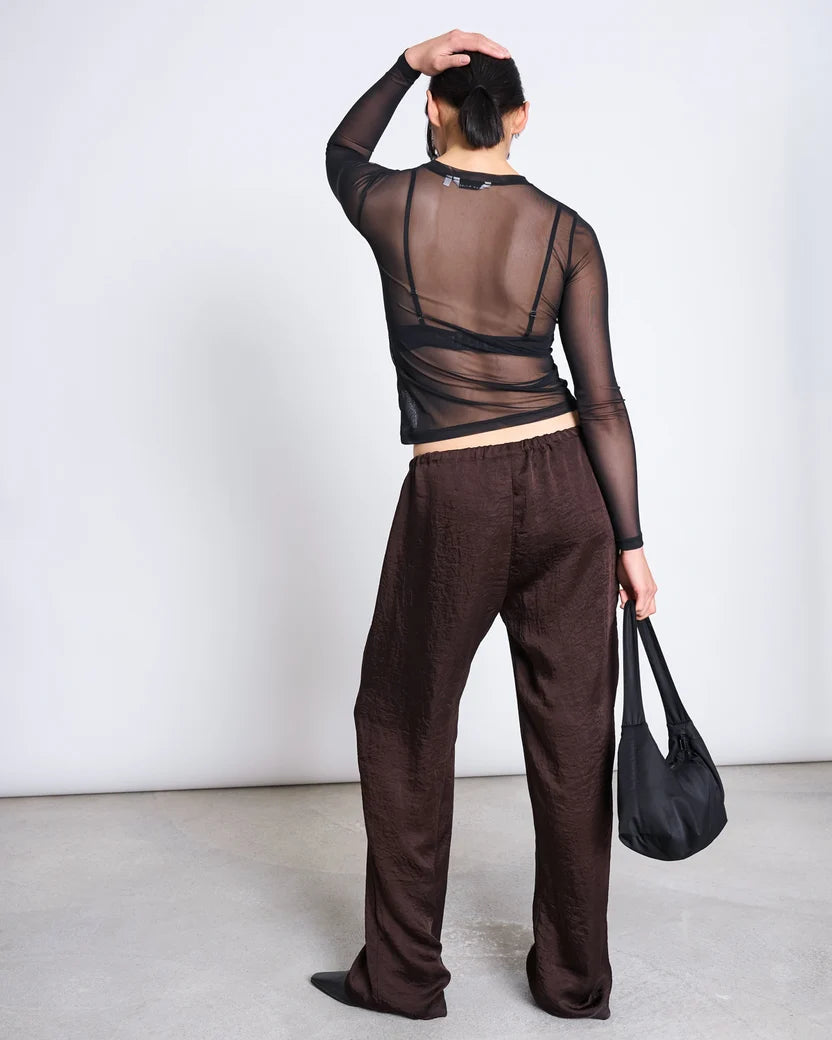 Dora Mesh Longsleeve - Black