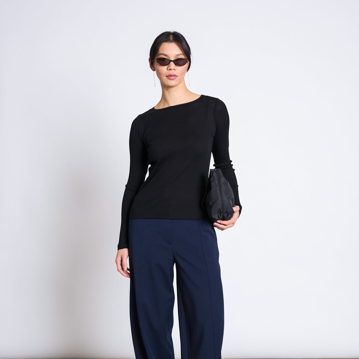 Tilla Merino Rib Longsleeve - Black