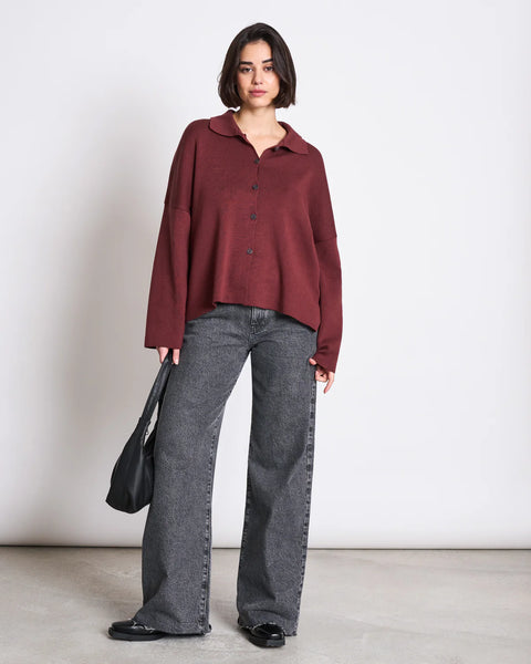 Anjo Knitted Cardigan - Syrah