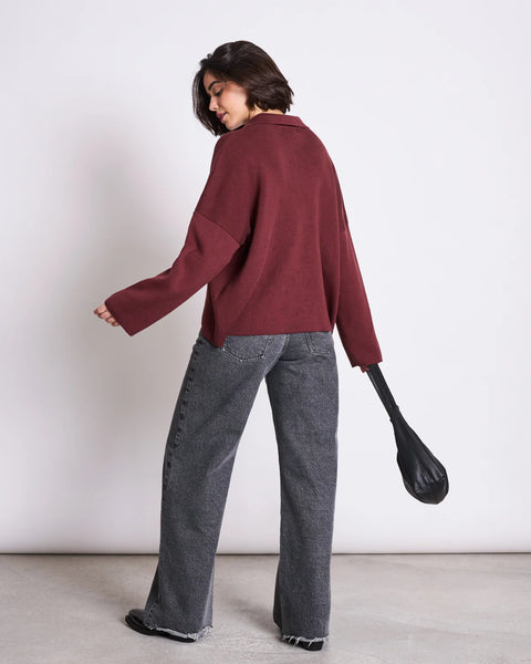 Anjo Knitted Cardigan - Syrah