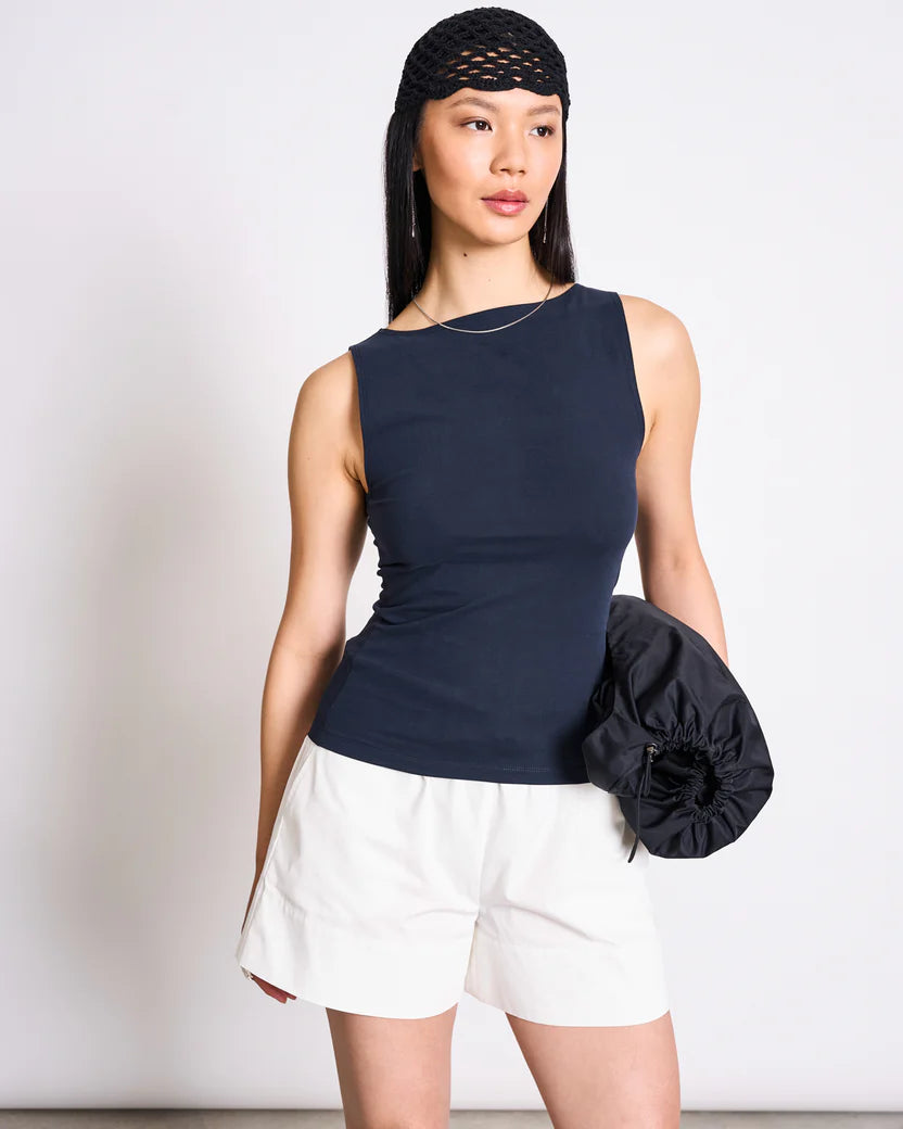 Felis Boat Neck Top - Nightfall