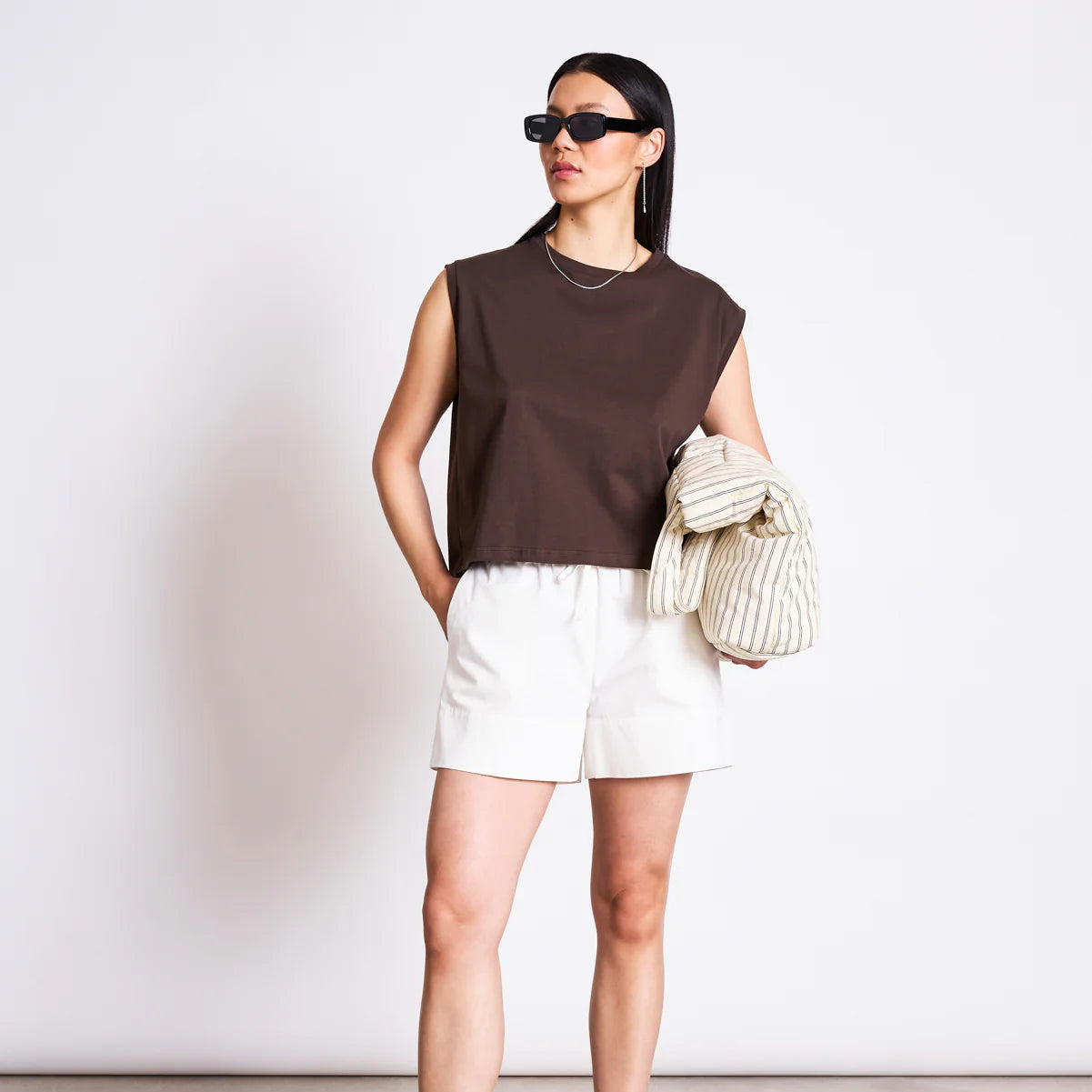Ovar Boxy Top - Chocolate Blue