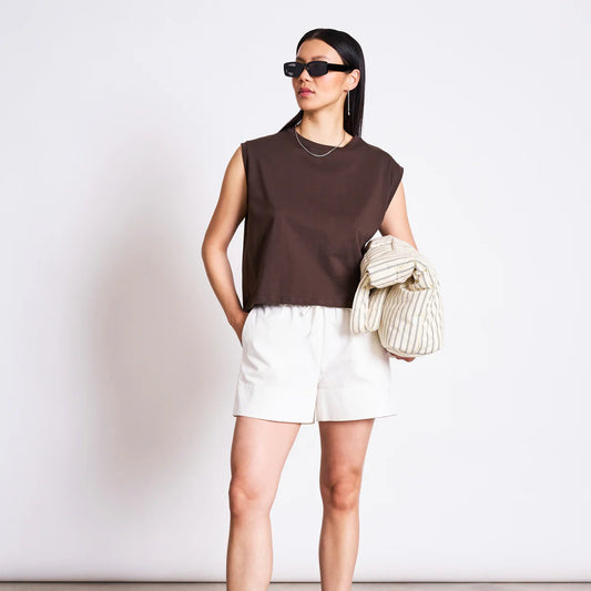 Ovar Boxy Top - Chocolate Blue