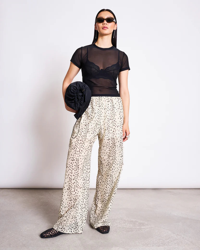 Evie Mesh T-Shirt - Black