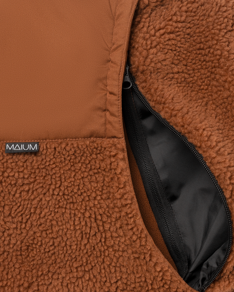 Maium Teddy Cardigan - Brick Brown