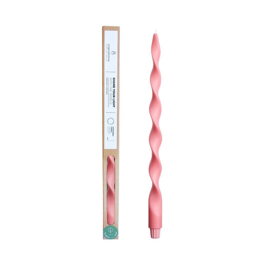 Original Home Big Lazy Spiral Candle - Pink