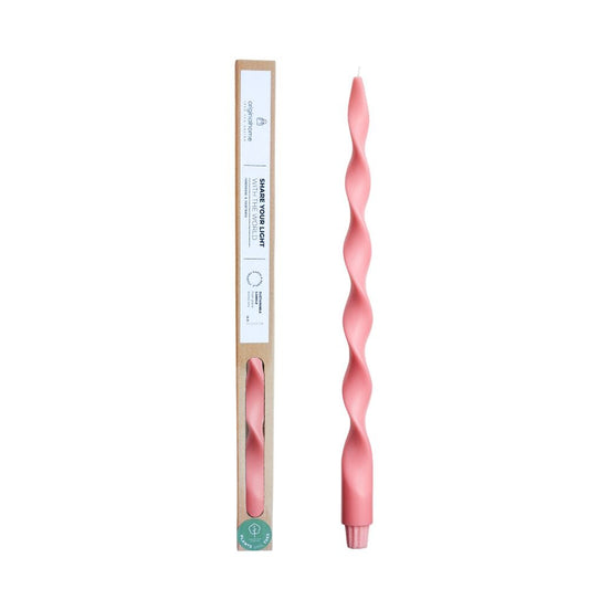 Original Home Big Lazy Spiral Candle - Pink