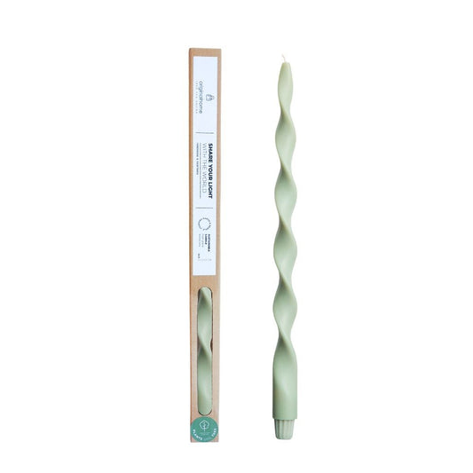 Original Home Big Lazy Spiral Candle - Green