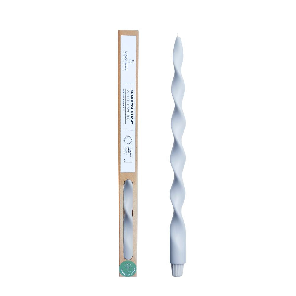 Original Home Big Lazy Spiral Candle - Pastel Blue