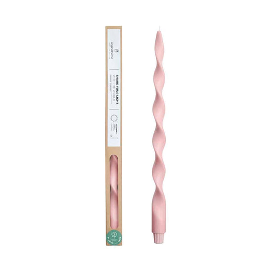 Big Lazy Spiral Candle - Light Pink