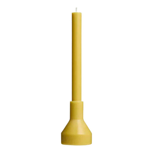 Candle & Holder - Yellow