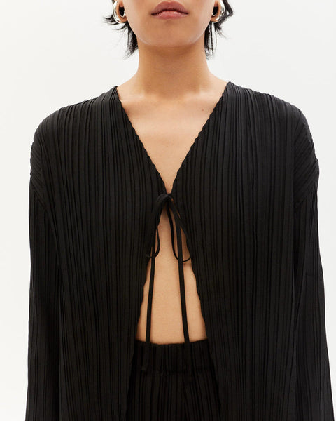 Pleated Marina Blouse - Black