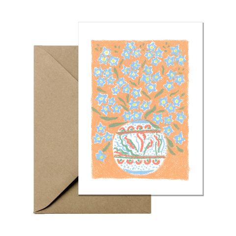 Mini Greeting Card - Forget Me Nots