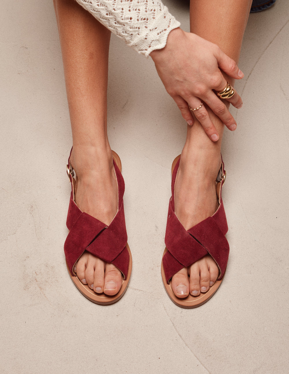 LAST PAIR in 41 - Paloma Sandals - Purple Suede