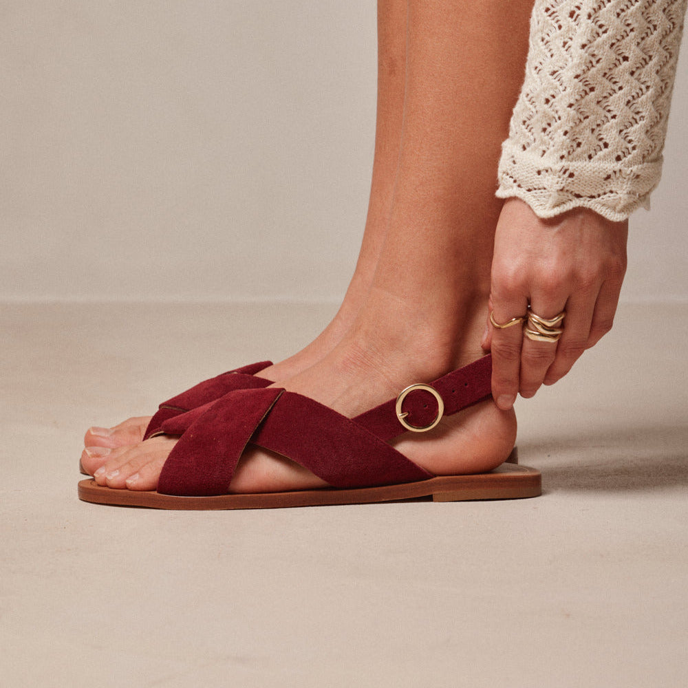 LAST PAIR in 41 - Paloma Sandals - Purple Suede