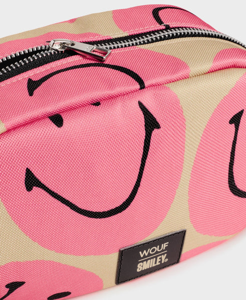 Wouf Toiletry Bag - Smiley® Pink