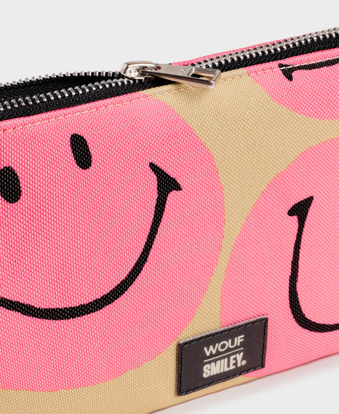 Wouf Pouch - Smiley® Pink