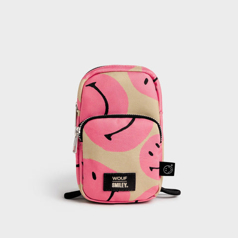Wouf Crossbody Phone bag - Smiley® Pink