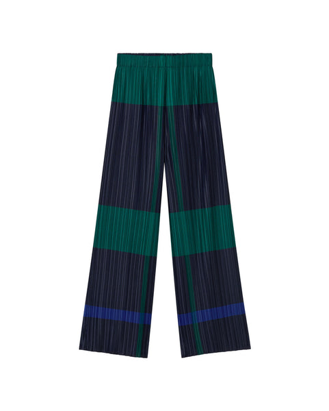 Pleated Maro Pants - Blue Rochester